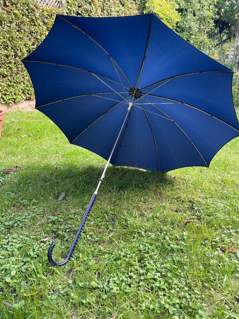 Vintage paraplu, Ophalen of Verzenden, Gebruikt, Blauw