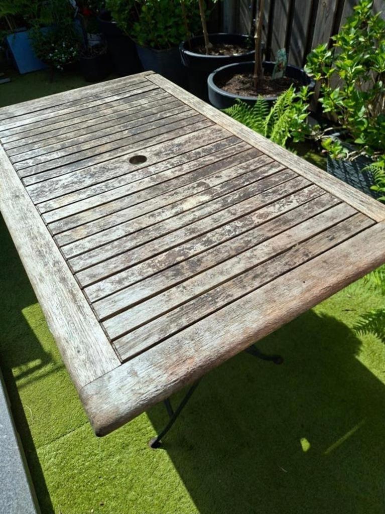 Inklabare tuintafel - GRATIS, Ophalen, Gebruikt, Rechthoekig, Metaal