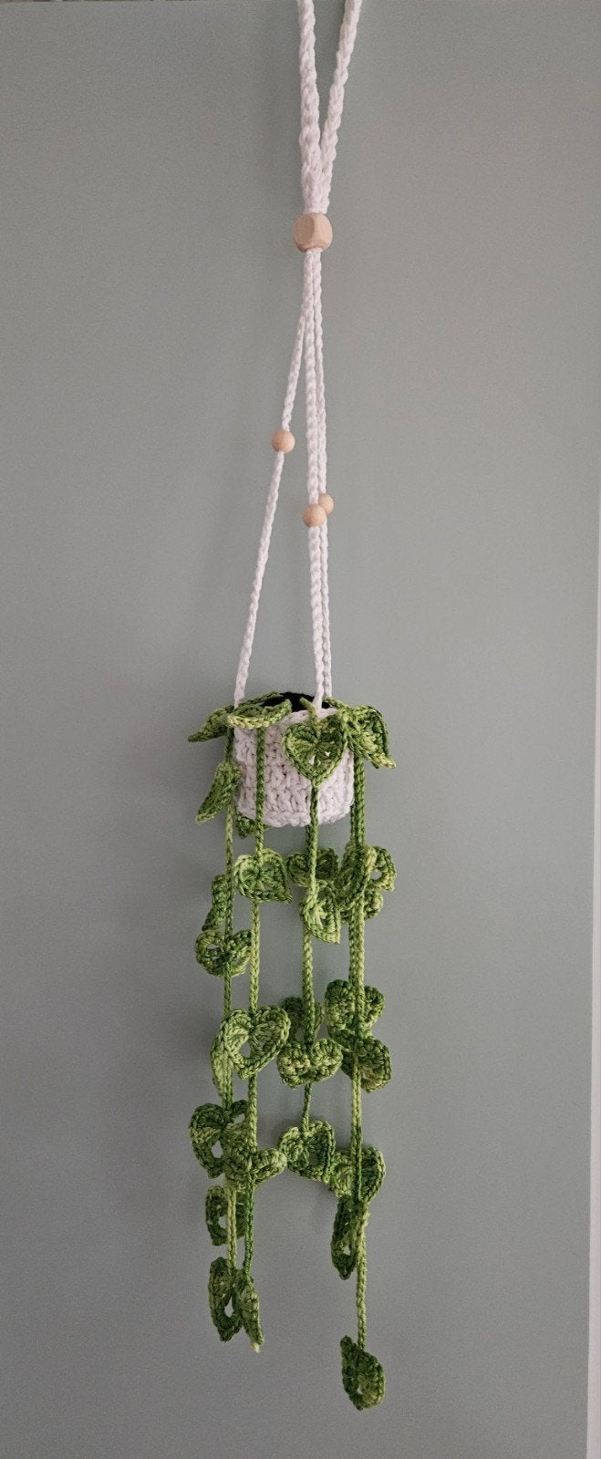 Gehaakte Monstera Hangplant - Handgemaakt, Ophalen of Verzenden, Nieuw, Groen, Textiel