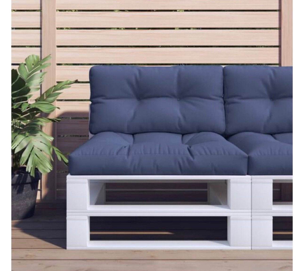 Pallet kussens marine blauw, Ophalen, Zo goed als nieuw