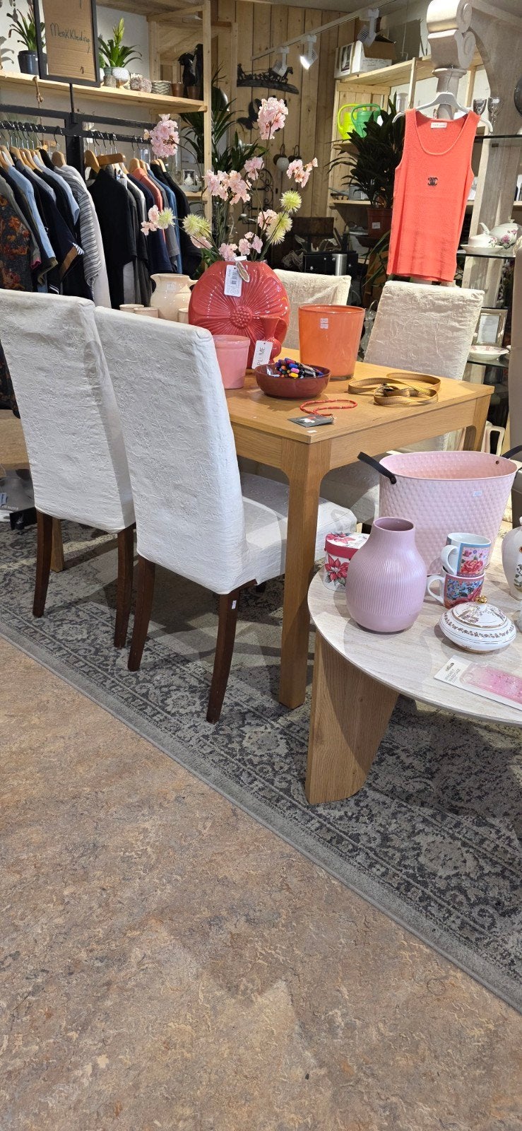 Stijlvolle houten eettafel met stoelen, Ophalen, Hout, Gebruikt, Modern