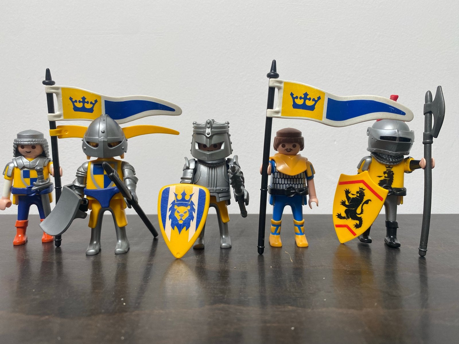 5 Playmobil ridders met wapens en accessoires, Kinderen en Baby's, Speelgoed | Playmobil, Gebruikt, Losse onderdelen, Ophalen of Verzenden