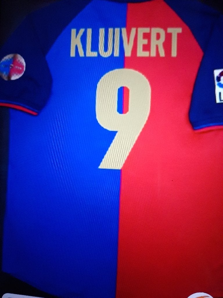 Voetbal barcelona kluivert.retro, Sport en Fitness, Voetbal, Maat L, Verzenden, Nieuw, Shirt