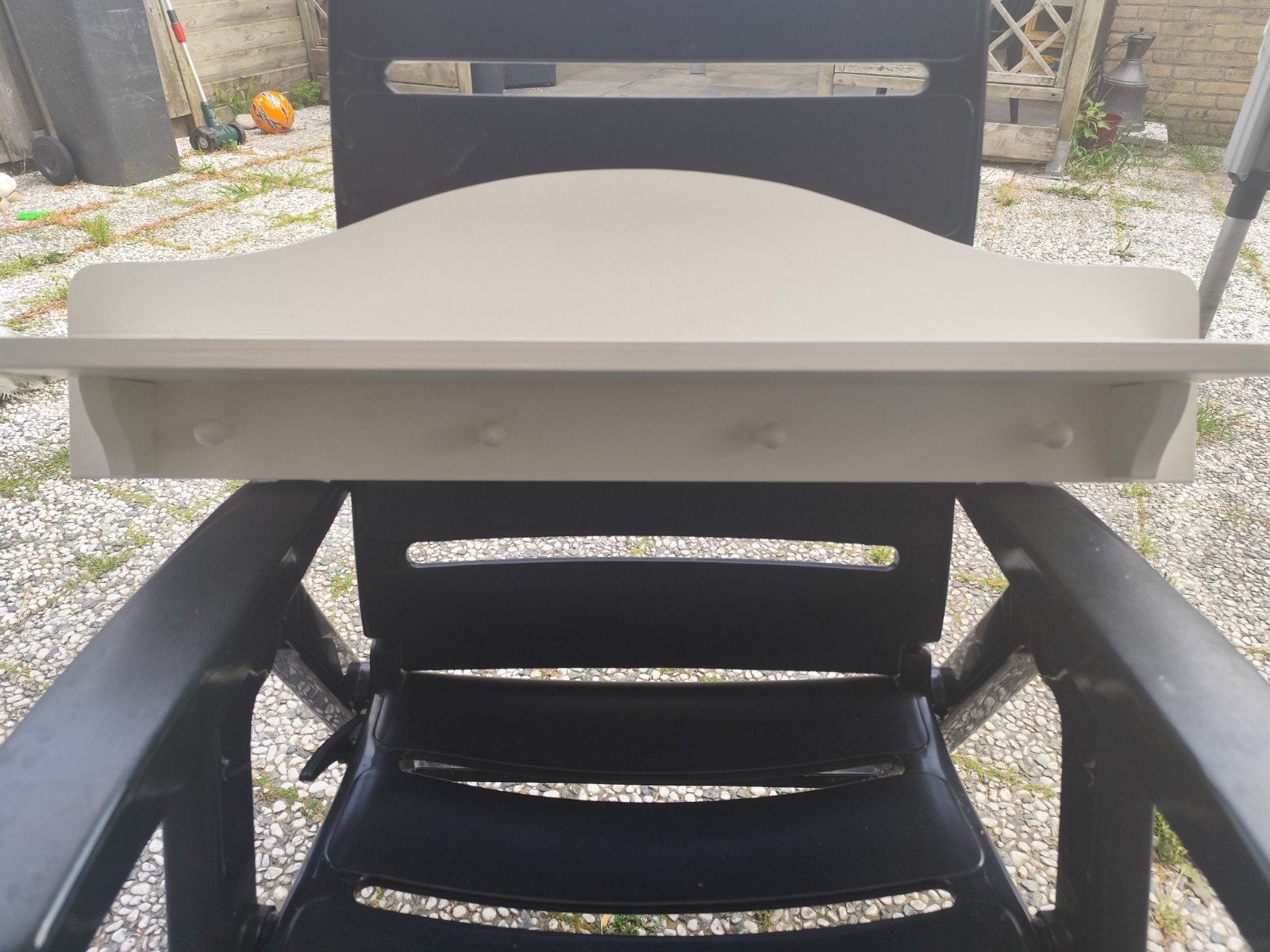 Witte wandplank met haakjes, Huis en Inrichting, Ophalen, Gebruikt