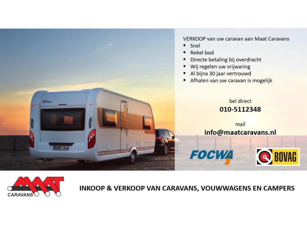 Hobby INKOOP alle modellen, Caravans en Kamperen, Hobby