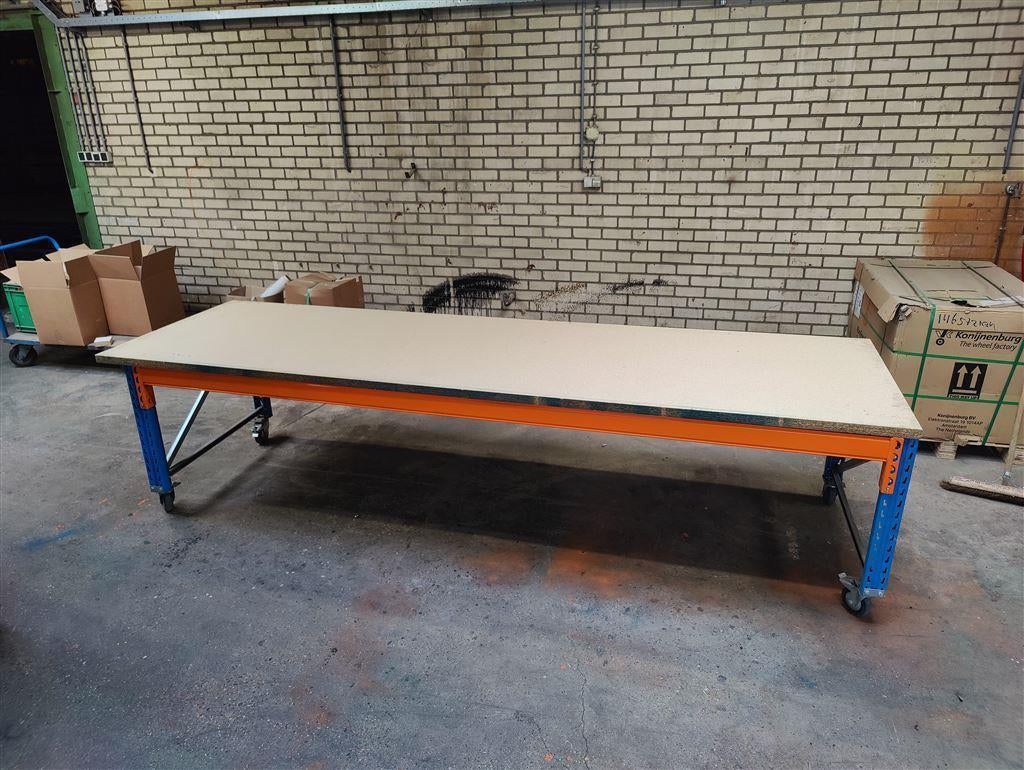Werkbank inpaktafel werktafel gebruikt, Ophalen of Verzenden, Gebruikt, 170 cm of meer