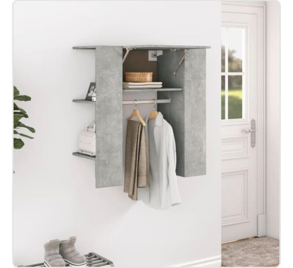 Halmeubel, kleur: grijs, Huis en Inrichting, Woonaccessoires | Kapstokken, Ophalen of Verzenden, Nieuw, Wandkapstok, 100 tot 150 cm