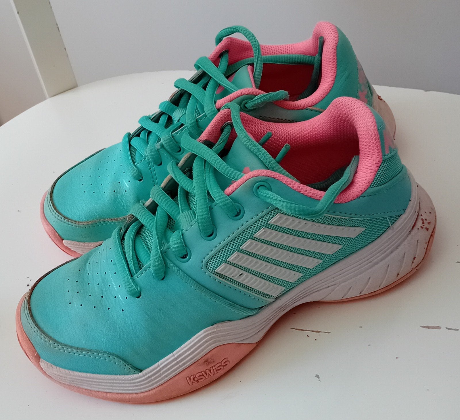Tennisschoenen omni k swiss mintgroen en roze maat 36, L2, Verzenden, K-Swiss, Schoenen