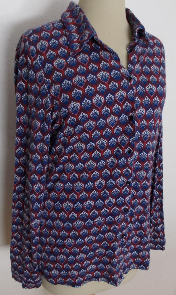 Leuke print top/bloesje van Klaus Dilkrath! 40, Kleding | Dames, Maat 38/40 (M), Zo goed als nieuw, Lange mouw, Verzenden