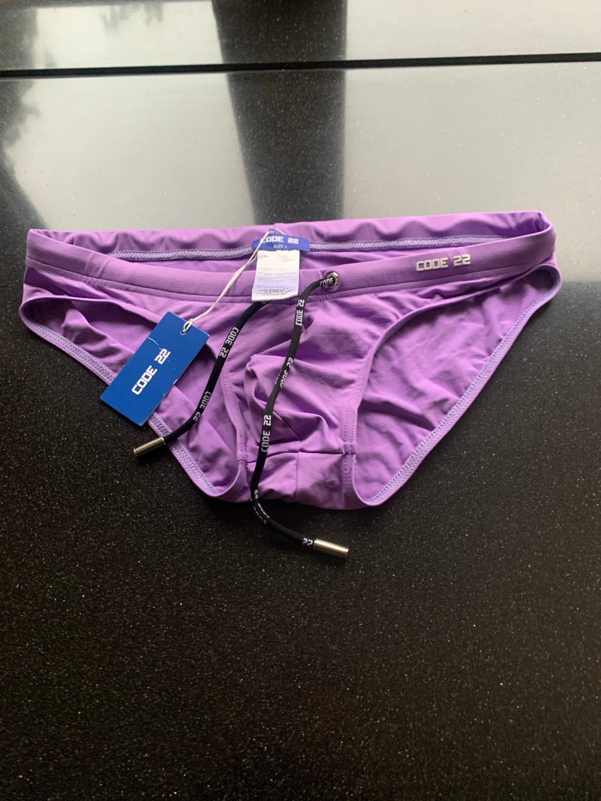 CODE 22 Zwemslip - Paars - Nieuw met kaartjes maat M, Ophalen of Verzenden, Overige maten, Paars, Zwemslip