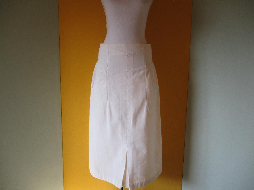 Blue River rok “Antje“ maat 36 (100% katoen), Kleding | Dames, Rokken, Zo goed als nieuw, Maat 36 (S), Wit, Onder de knie, Verzenden