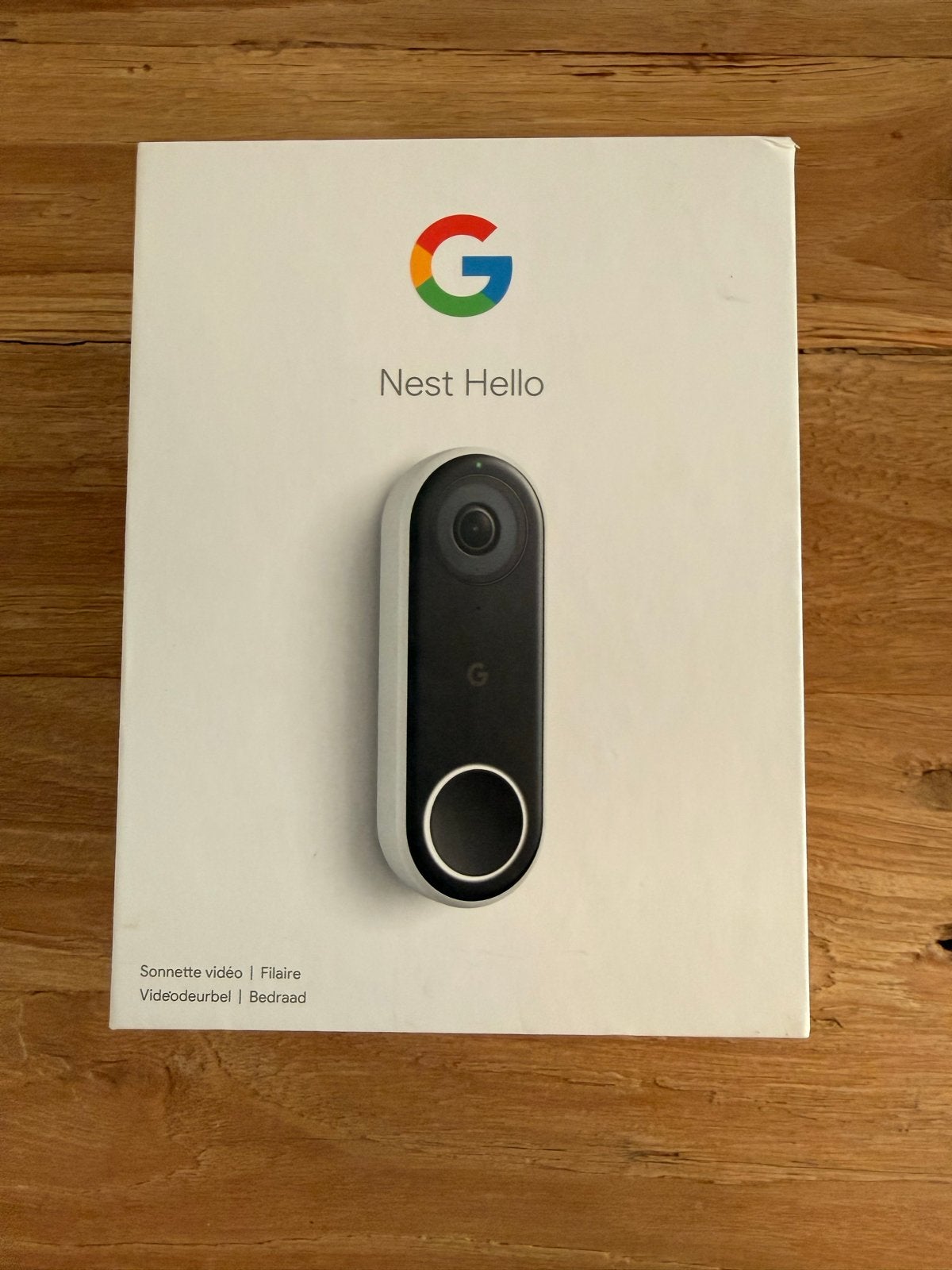 Google Nest Hello Video Deurbel - Bedraad, Ophalen of Verzenden, Gebruikt, Buitencamera