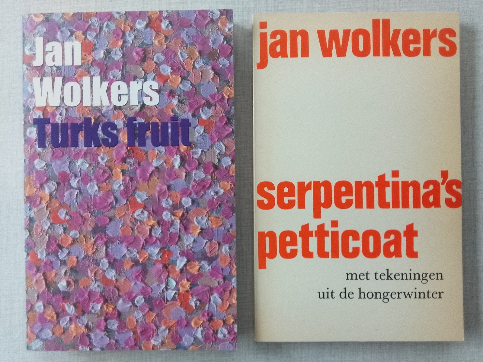Jan Wolkers: Turks Fruit & Serpentina's petticoat (2 boeken), Boeken, Gelezen, Jan Wolkers, Ophalen of Verzenden, Nederland