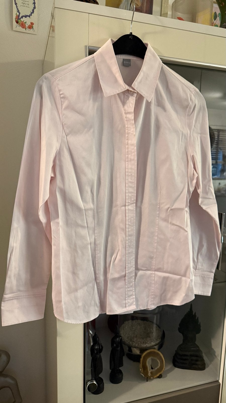 Roze blouse - Erfo maat 40 Oto 53 cm, Lengte 67 cm, Ophalen of Verzenden, Zo goed als nieuw, Maat 38/40 (M), Roze