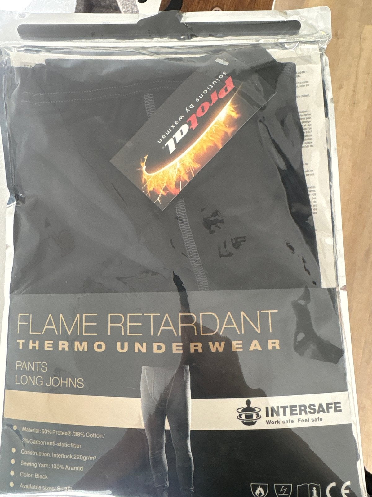 PROTAL Vlamvertragende Thermo Onderbroek - Maat M, Kleding | Heren, Ophalen of Verzenden, Nieuw, Maat 48/50 (M), Zwart