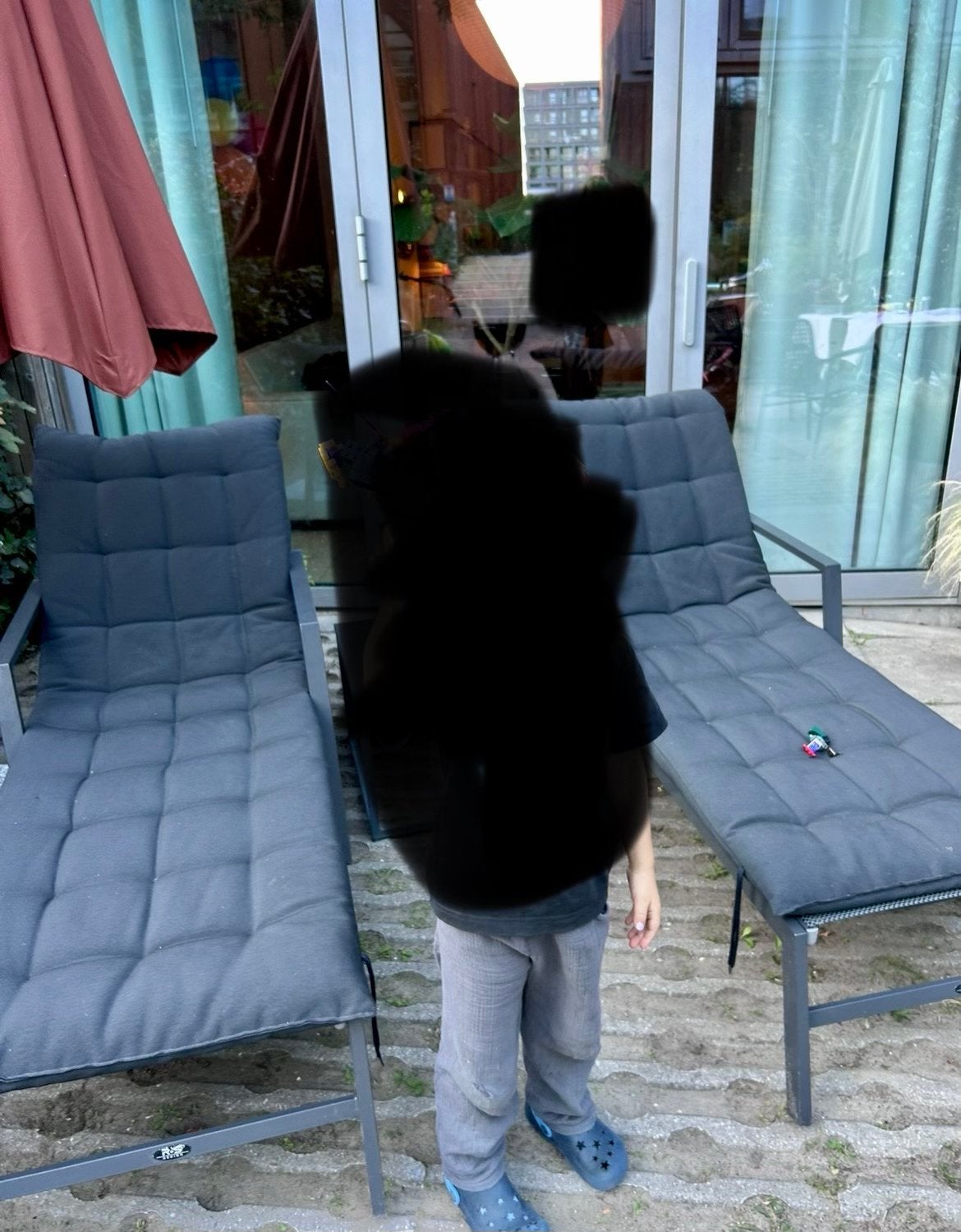 Ligbed 2x, Tuin en Terras, Ligbedden, Ophalen, Gebruikt, Kunststof