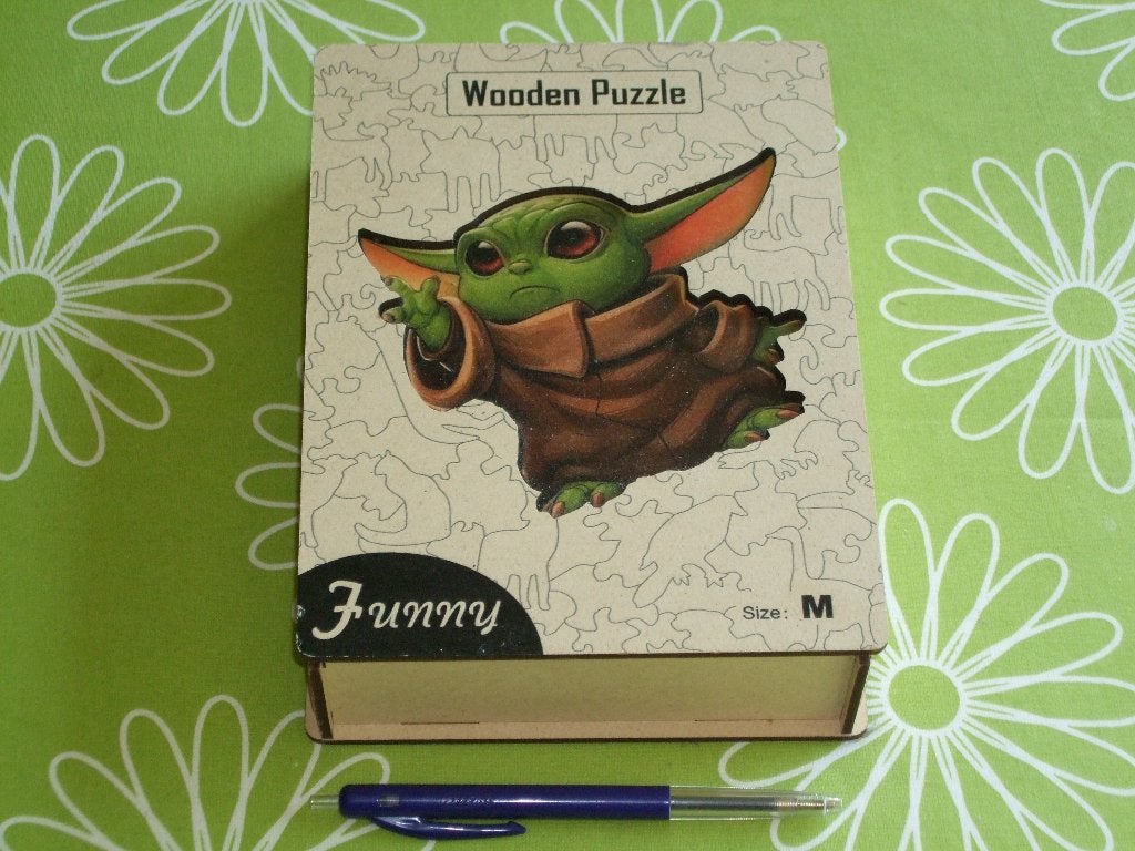 Yoda shaped puzzle - met ca 100 bijzondere houten stukjes, Verzamelen, Ophalen of Verzenden, Zo goed als nieuw, Overige typen