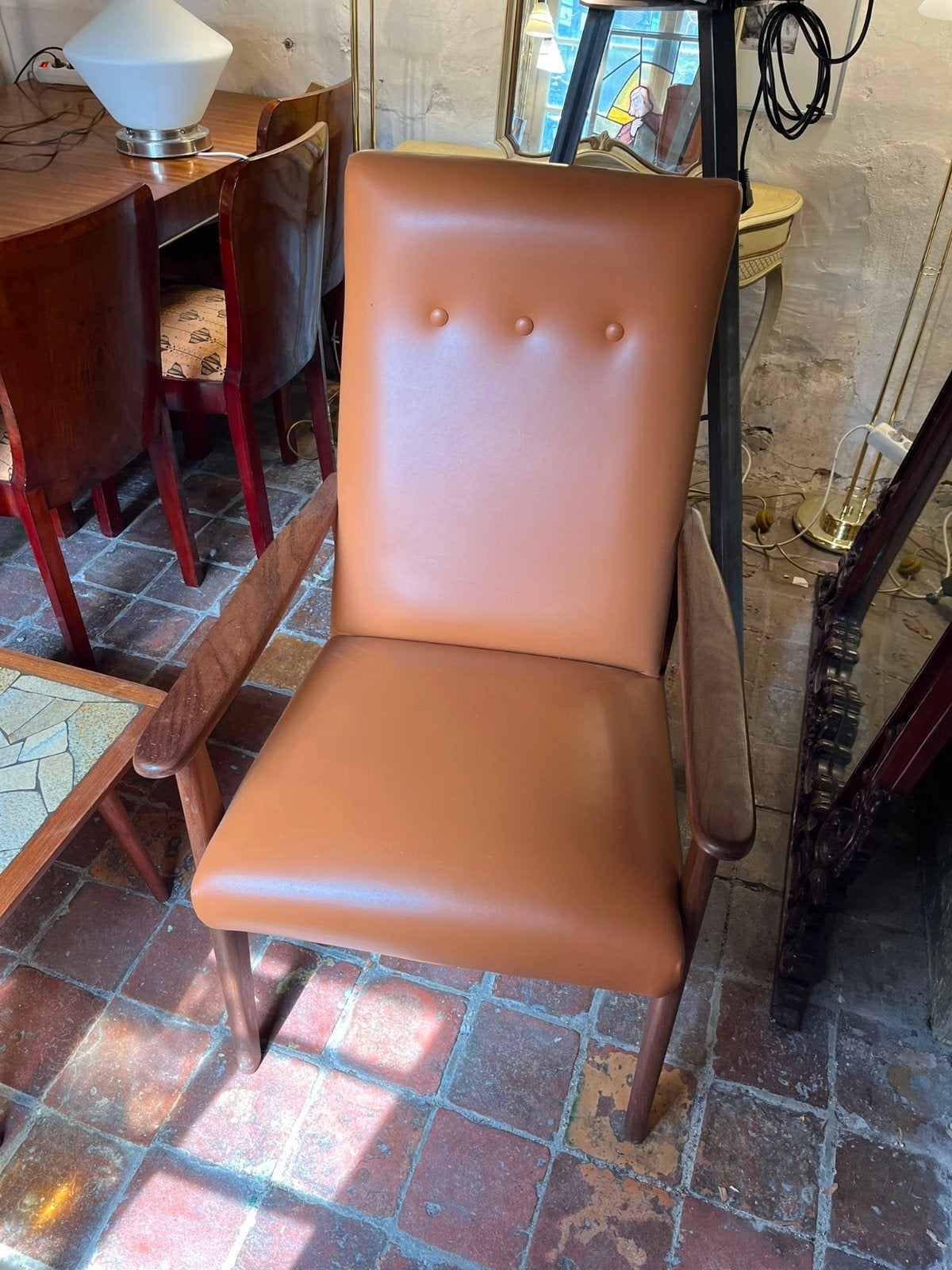 Vintage Teak Eetkamerstoel met Armleuningen, Ophalen