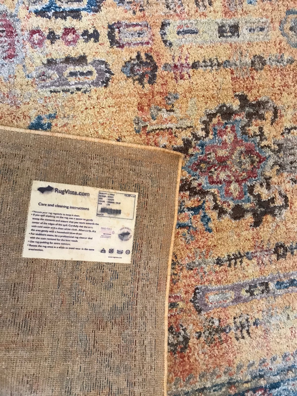 Vloerkleed rugvista 200/140, 100 tot 150 cm, 200 cm of meer, Ophalen of Verzenden, Zo goed als nieuw