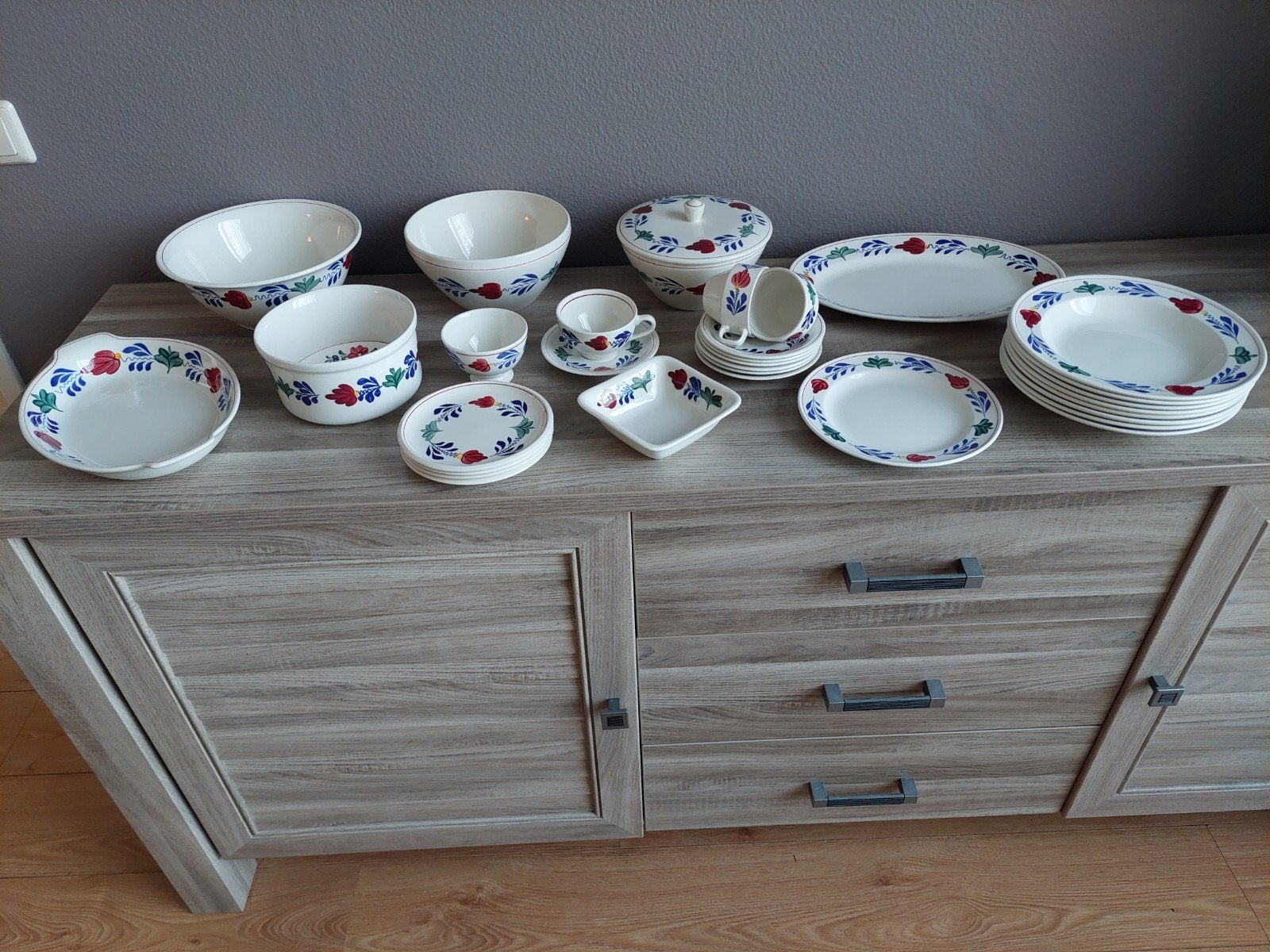 Servies BOERENBONT, Gebruikt, Overige merken, Ophalen of Verzenden, Aardewerk