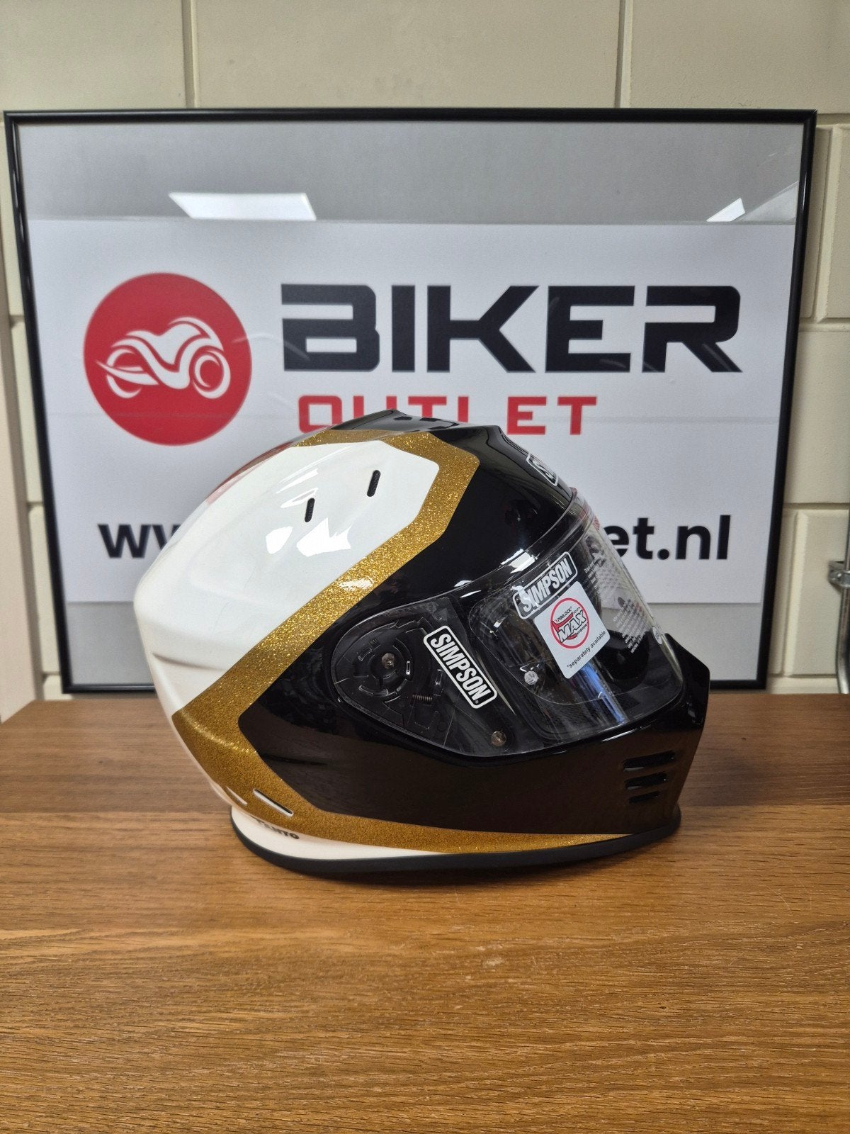 simpson venom tanto white, maat M en L, Motoren, M, Dames, Ophalen of Verzenden, Integraalhelm