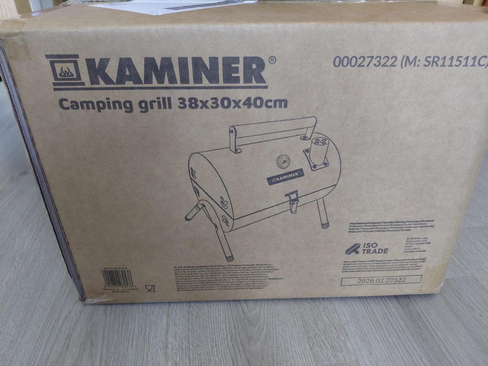 KAMINER Camping Grill 38x30x40cm - Nieuw in doos, Ophalen, Nieuw, KAMINER