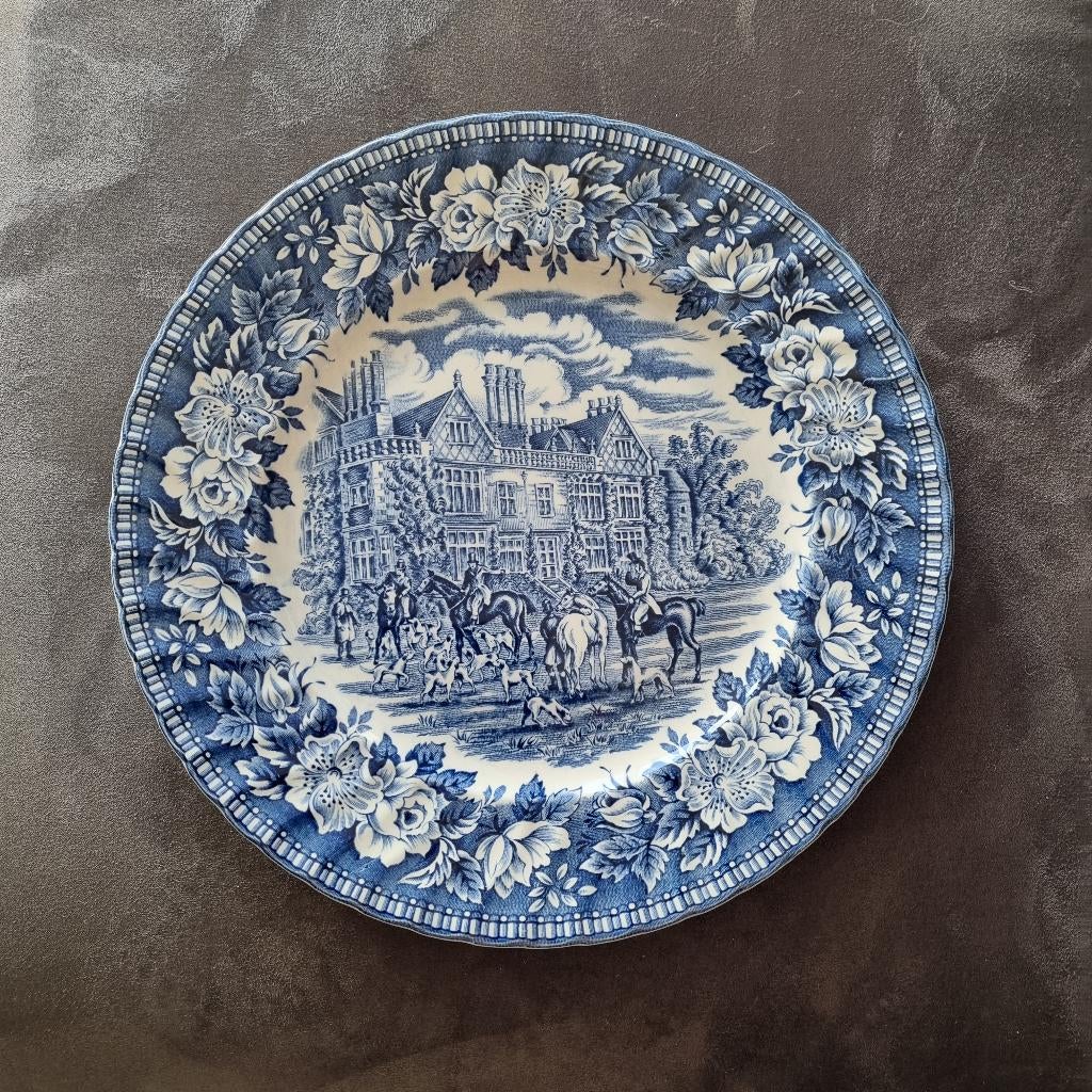 H. Aynsley & Co blue dinerbord, Ophalen of Verzenden