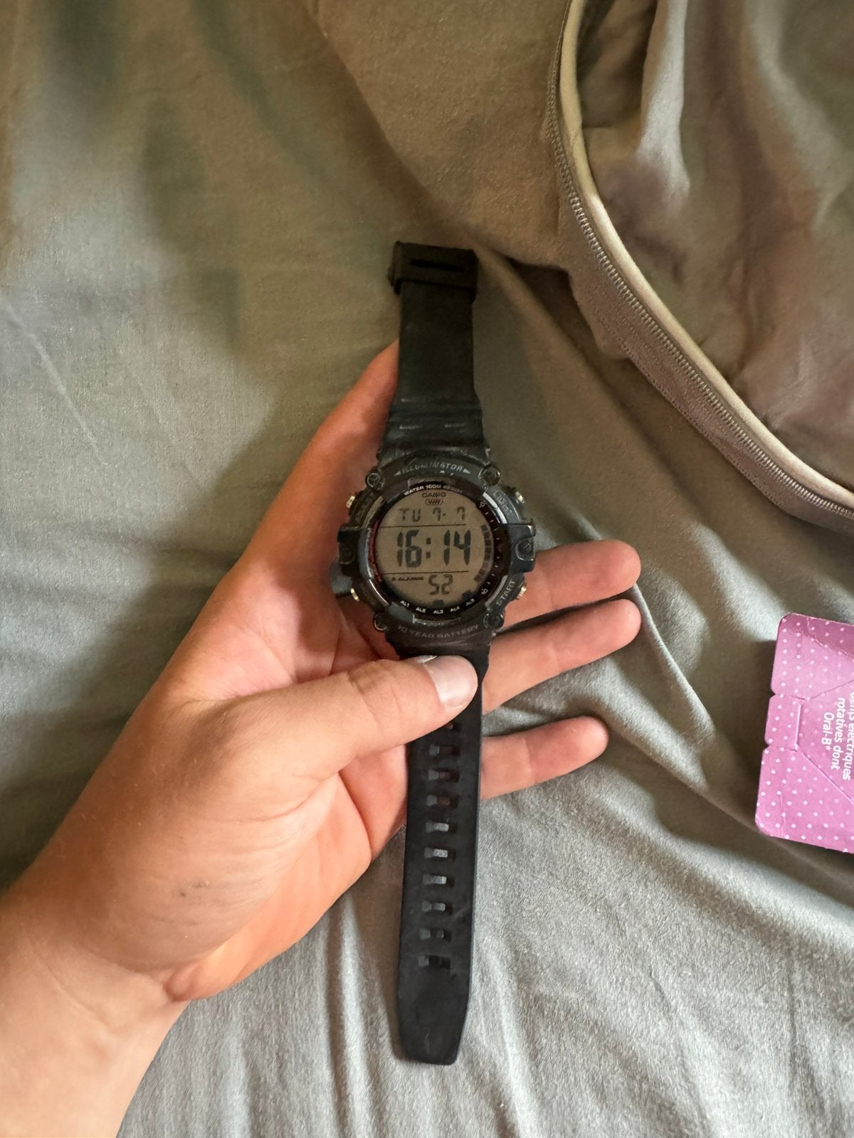 Casio sporthorloge, Sieraden, Tassen en Uiterlijk, Horloges | Kinderen, Ophalen, Zo goed als nieuw, Zwart, Jongen of Meisje