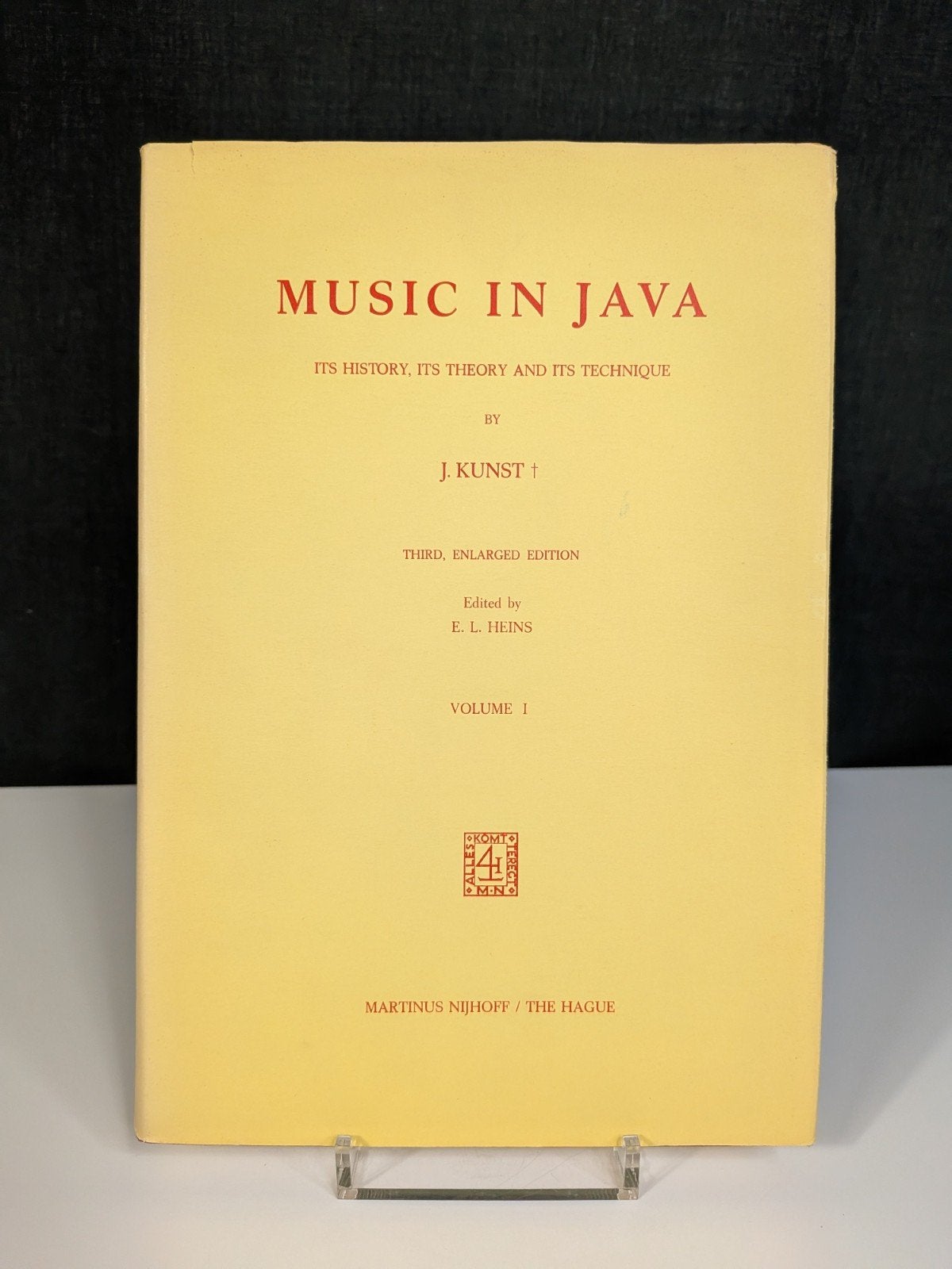 Music in Java – J. Kunst – Volume I, Ophalen of Verzenden, Gelezen