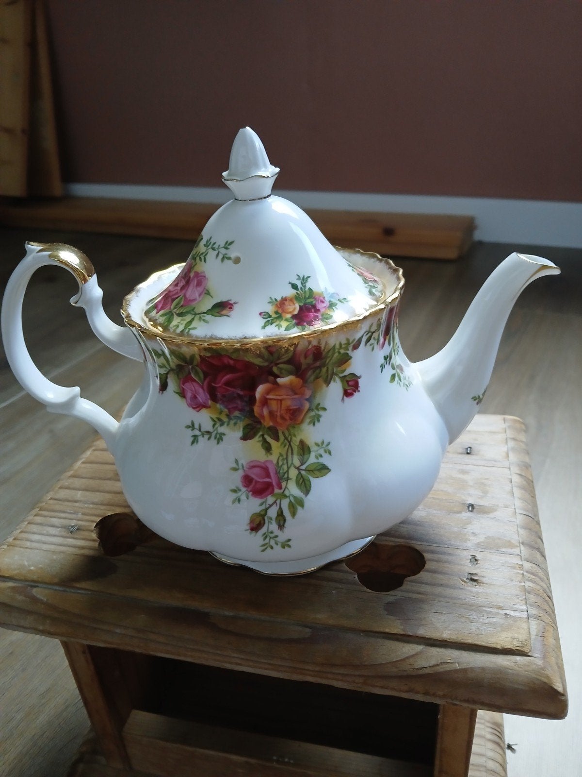 Theepot Royal Albert, Old Country Roses., Ophalen of Verzenden
