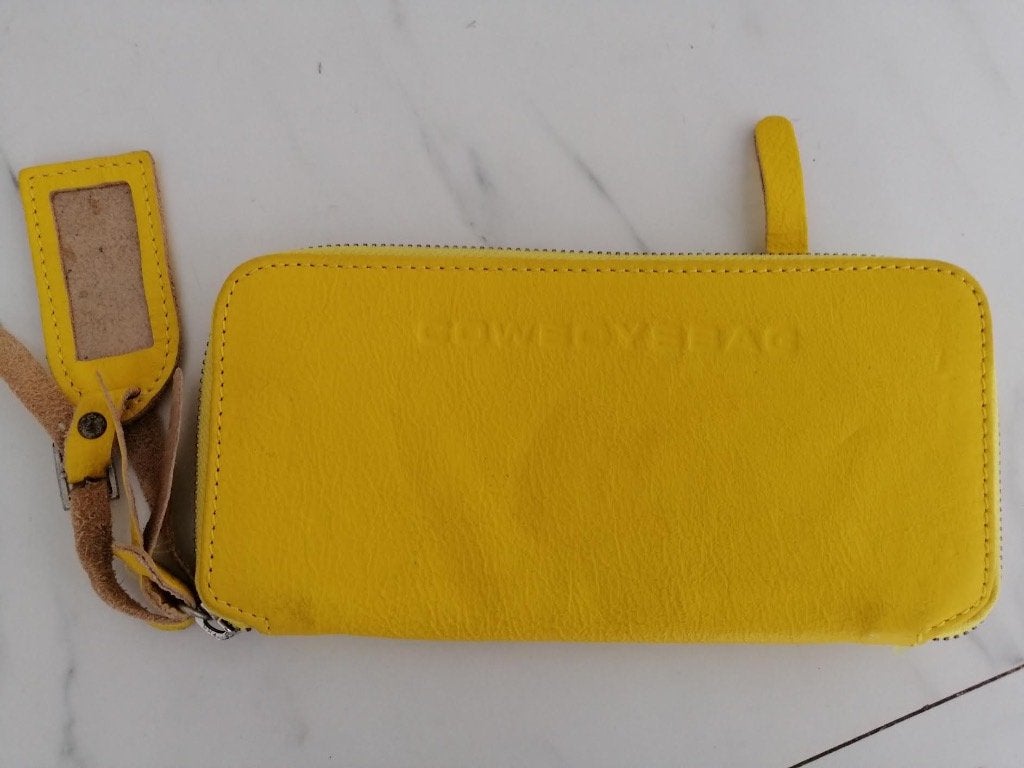Cowboysbag portemonnee geel nieuw, Ophalen of Verzenden, Nieuw, Geel, Leer