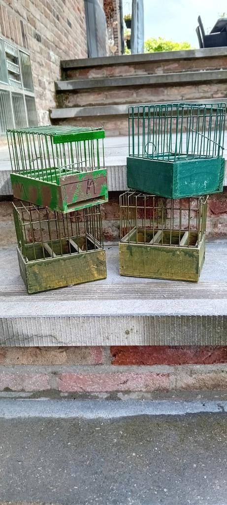 4 Authentieke vogelkooitjes, Ophalen of Verzenden