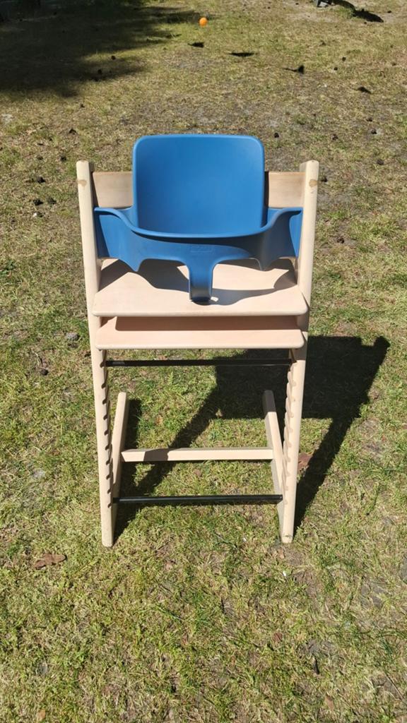 Stokke Tripp Trapp kinderstoel met babyzitje, Ophalen of Verzenden, Gebruikt, Meegroeistoel, Stoelverkleiner