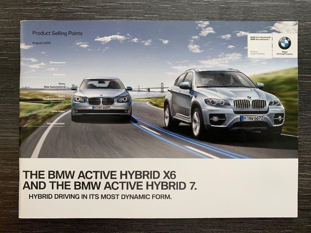 Product informatie brochure BMW X6 7-serie Hybrid 2009 nieuw, Nieuw, Ophalen of Verzenden, BMW, BMW