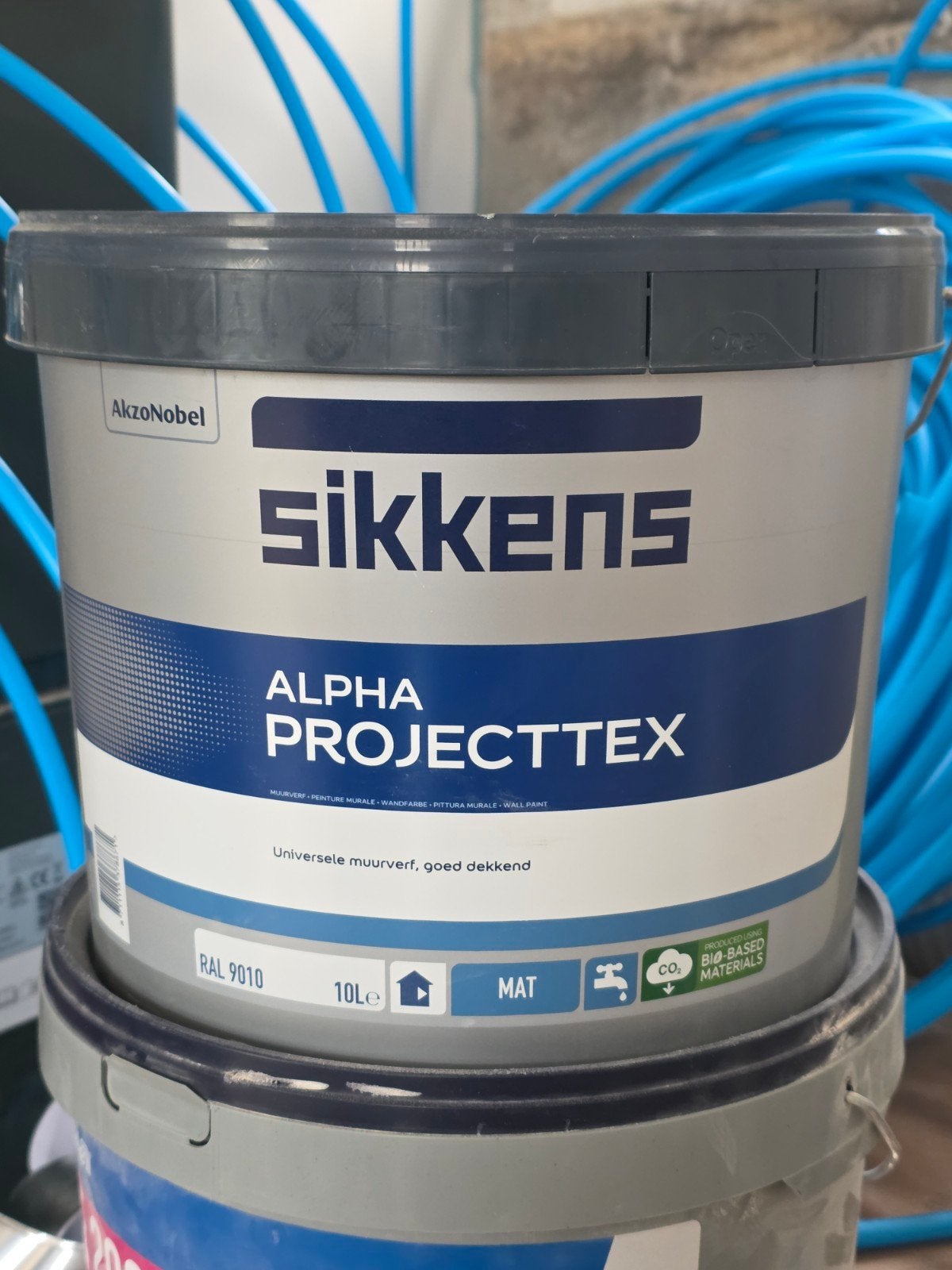 sikkens alphaprojecttex ral 9010 10 L prijs 70€, Ophalen, Nieuw, Wit