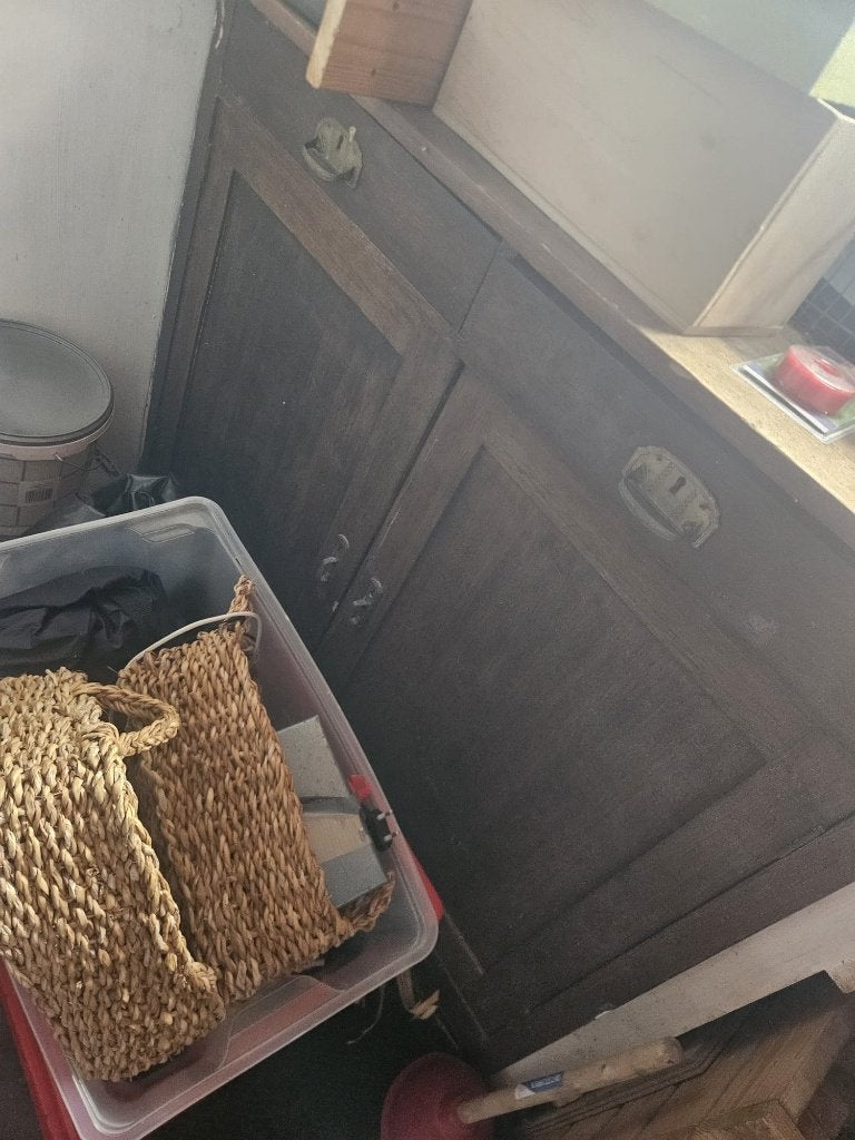 Vintage houten kastje met lades, Ophalen