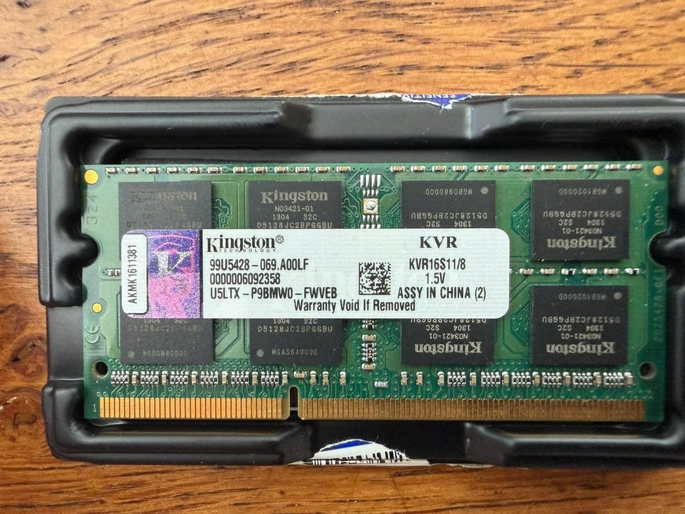 Kingston ValueRAM 8GB DDR3 SODIMM 1600MT/s Laptop RAM, Gebruikt, 8 GB, DDR3, Ophalen of Verzenden