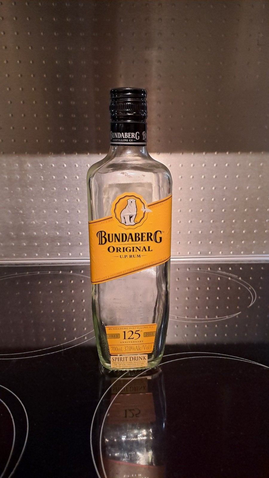 Bundaberg Original Rum fles - 125 jaar anniversary, Ophalen of Verzenden, Zo goed als nieuw