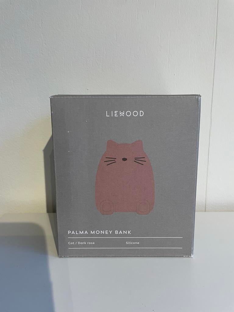 Liewood Palma Spaarpot Kat - Dark Rose, Ophalen of Verzenden, Nieuw, Overige materialen, Dier
