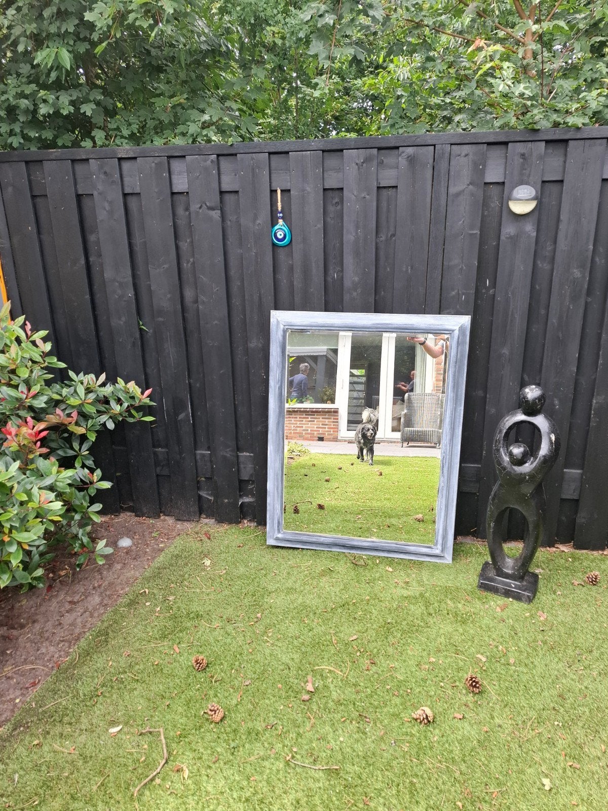 Spiegel 91x10 houten omlijsting, Huis en Inrichting, Ophalen of Verzenden, Zo goed als nieuw, Rechthoekig, Minder dan 100 cm
