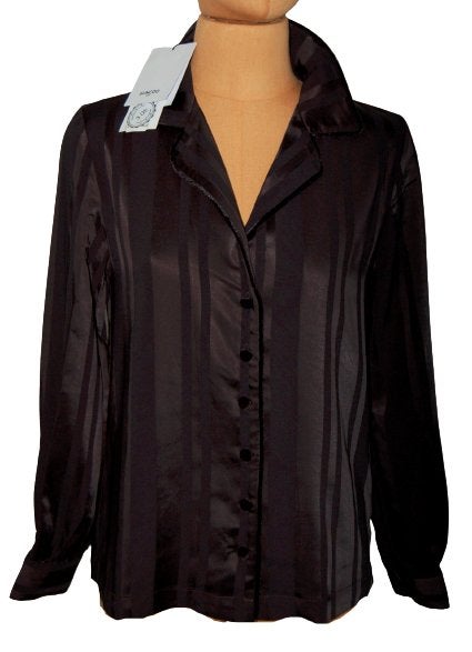 Nieuwe Suncoo Paris satijnen blouse, Lilou, zwart, Mt. M, Kleding | Dames, Maat 38/40 (M), Zwart, Nieuw, Ophalen of Verzenden