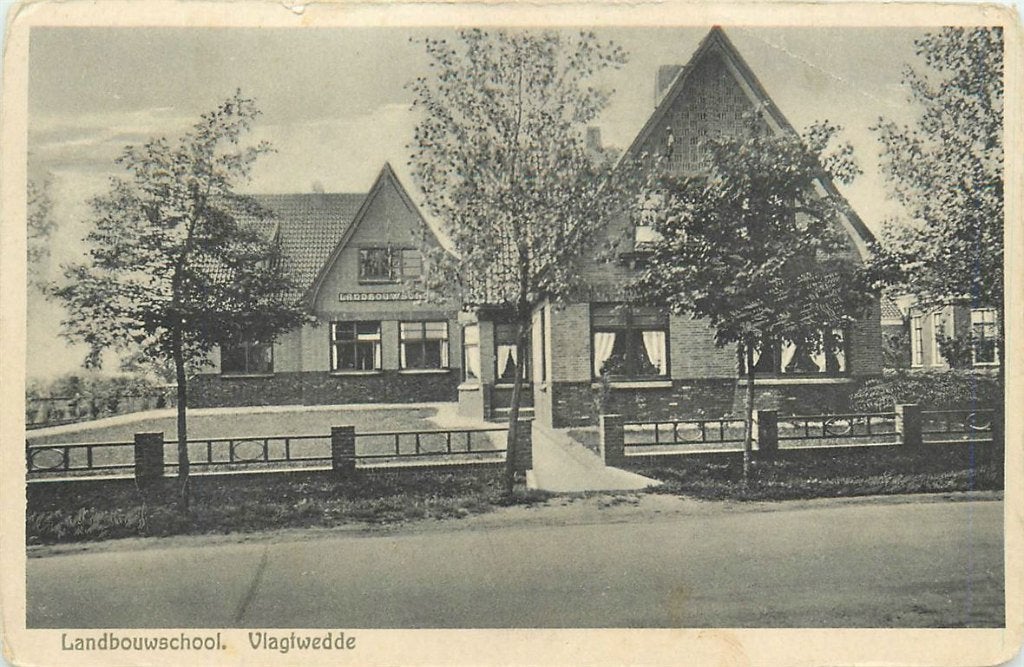 701-082-003 Vlagtwedde Landbouwschool, Verzamelen, Verzenden, Voor 1920, Groningen