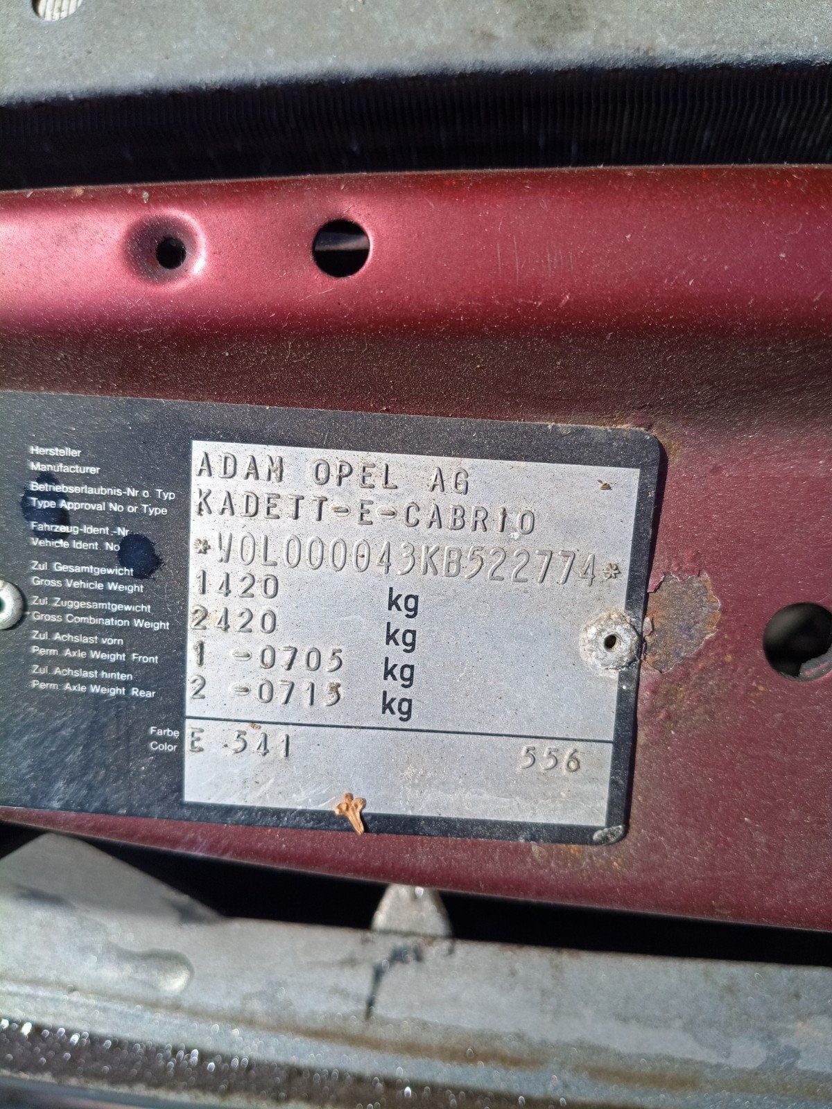Opel kadett e cabriolet, Particulier, Te koop