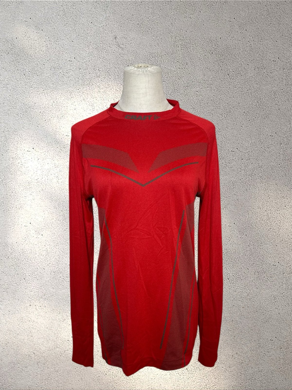 Craft Heren Sportshirt Lange Mouwen Rood Maat M, Ophalen of Verzenden, Zo goed als nieuw, Maat 48/50 (M), Rood