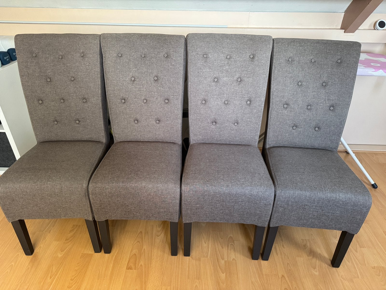 Te koop eetkamerstoelen, Huis en Inrichting, Ophalen, Gebruikt, Bruin, Vier