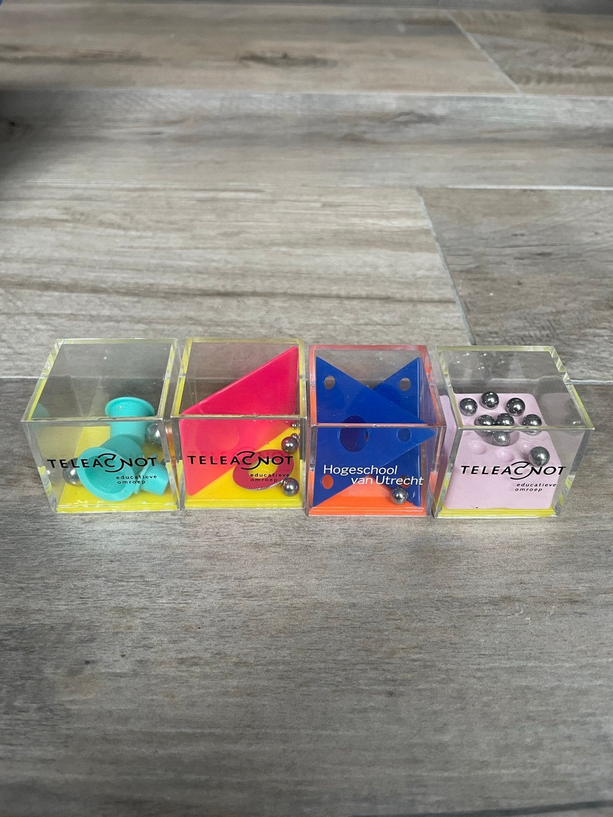 Set van 4 Vintage Cubic Patience Games, Ophalen of Verzenden, Minder dan 500 stukjes, Zo goed als nieuw, Rubik's of 3D-puzzel