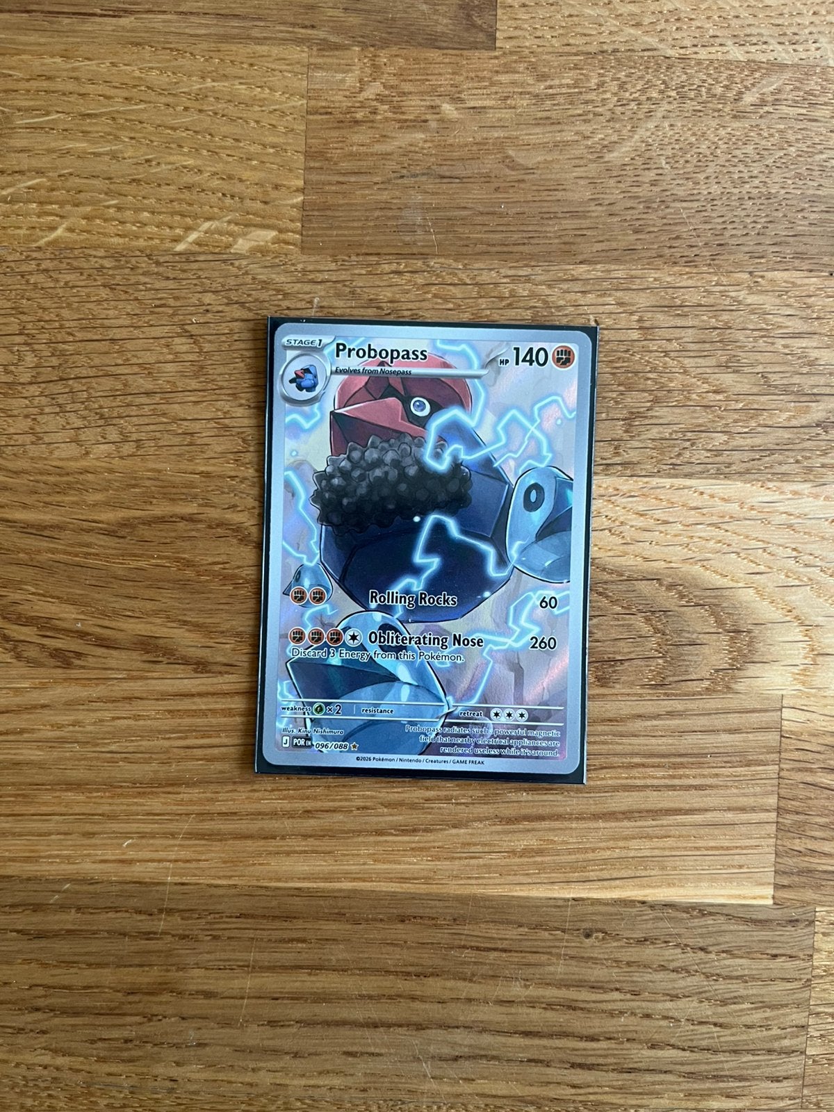 Pokemon kaart (Probopass Perfect Order 096), Ophalen, Zo goed als nieuw
