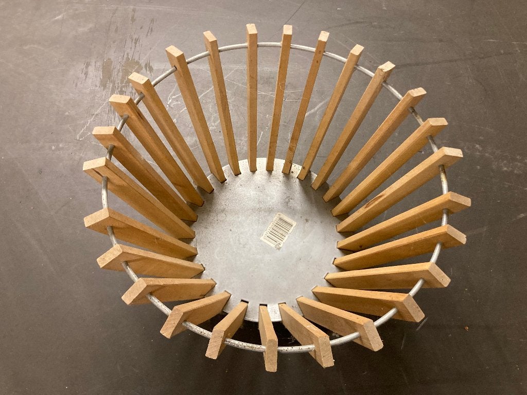 Houten fruitschaal / fruitmand - Nieuw, Huis en Inrichting, Woonaccessoires | Schalen en Manden, Schaal, Rond, Ophalen of Verzenden
