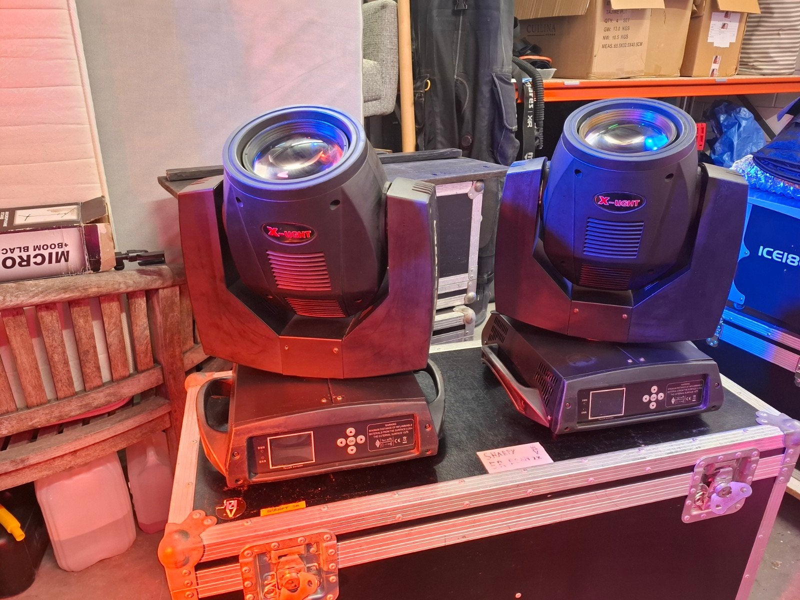 2x Beam movinghead X-light  Sharpy Copy 300w, Muziek en Instrumenten, Ophalen, Gebruikt, Licht, Geluidgestuurd