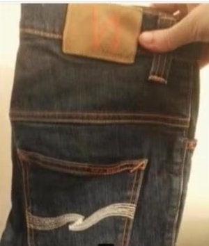 NUDIE jeans denim Thin FINN Jeans donker blauw W31 L32, Verzenden, Zo goed als nieuw, Blauw, W32 (confectie 46) of kleiner